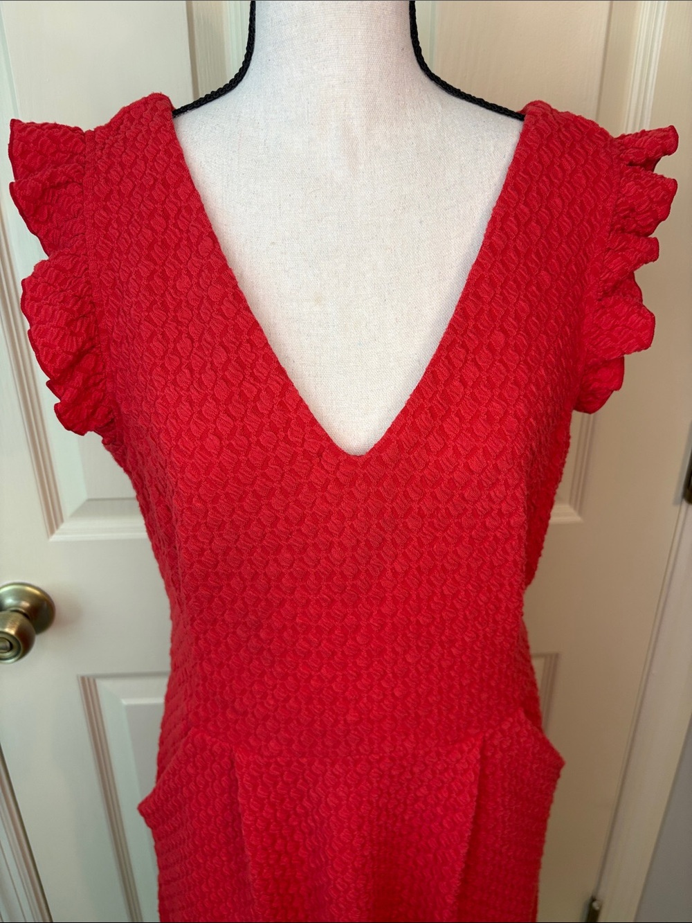 Anthropologie Tabitha Textured Knit Mini Dress with Flutter Sleeves size 10 - Picture 5 of 10